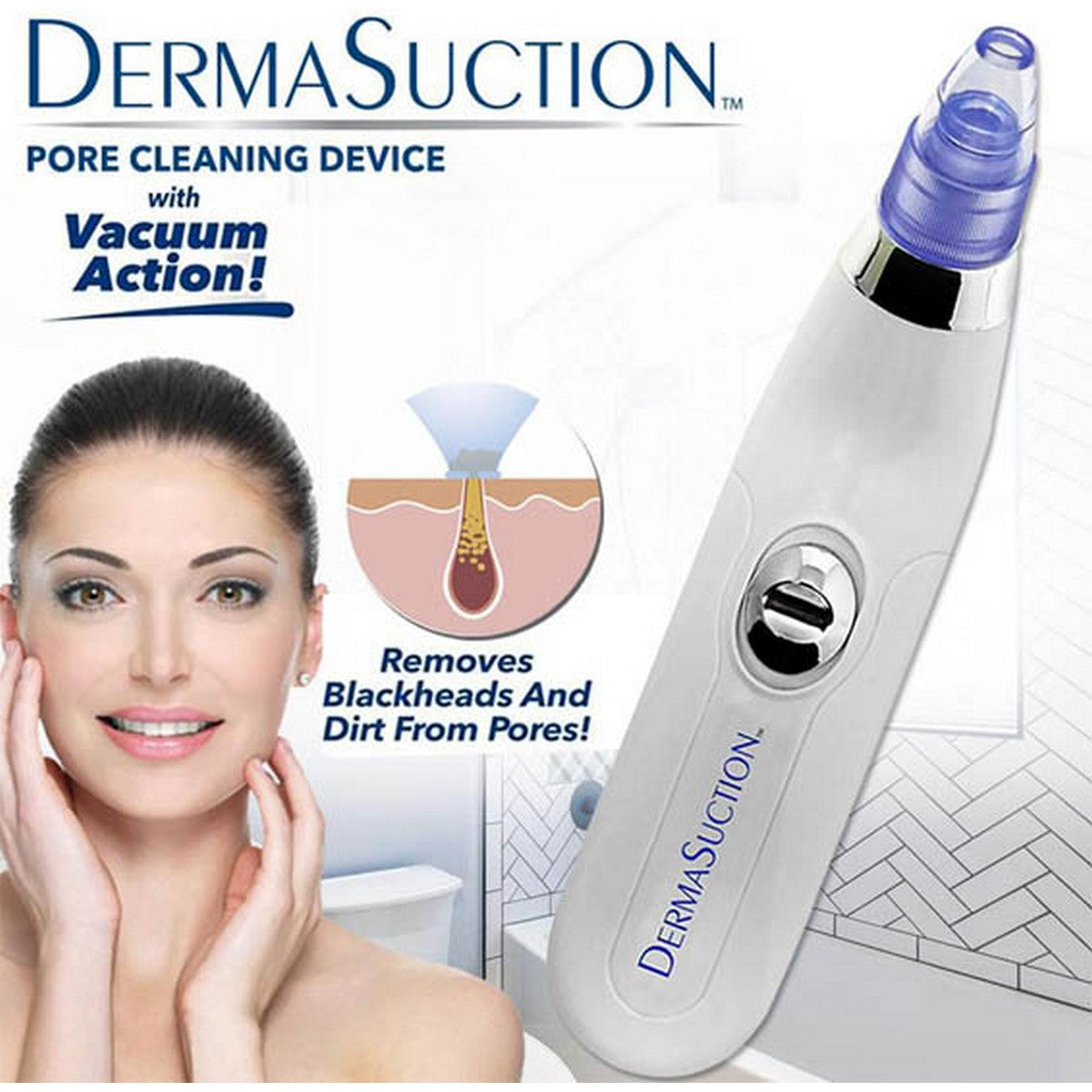 Derma Suction Blackhead Acne Oil Remover Vacuum Suction Face Pore Cleaner Facial Beauty Equipment!