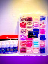 Artificial Nails box With Glue 20% OFF, Different colors nails